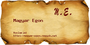 Magyar Egon névjegykártya