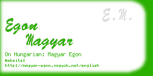 egon magyar business card